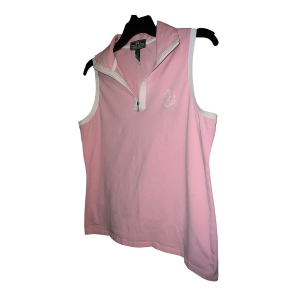 Ralph Lauren Light Pink Zip Tank Top - Picture 3 of 10